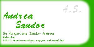 andrea sandor business card
